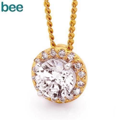 Image of Bee Jewelry 9 kt guld Collier blank, model 65527-CZ